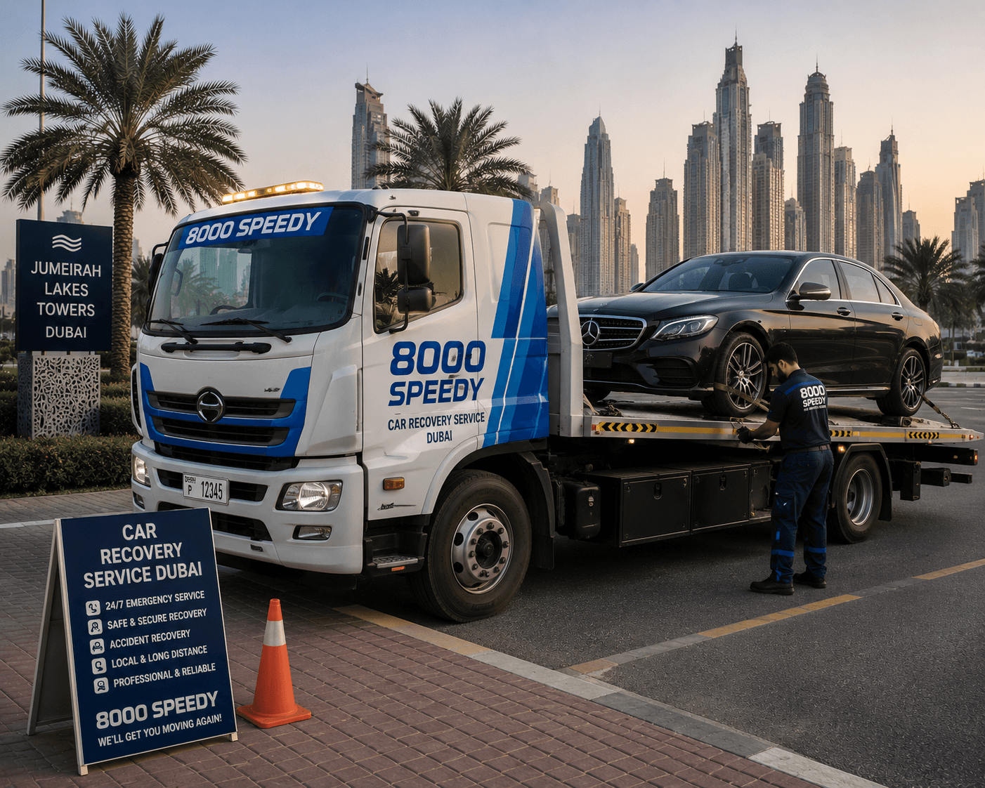 24/7 Car Recovery Services in Dubai in Less Than 45 Minutes with Battery Store