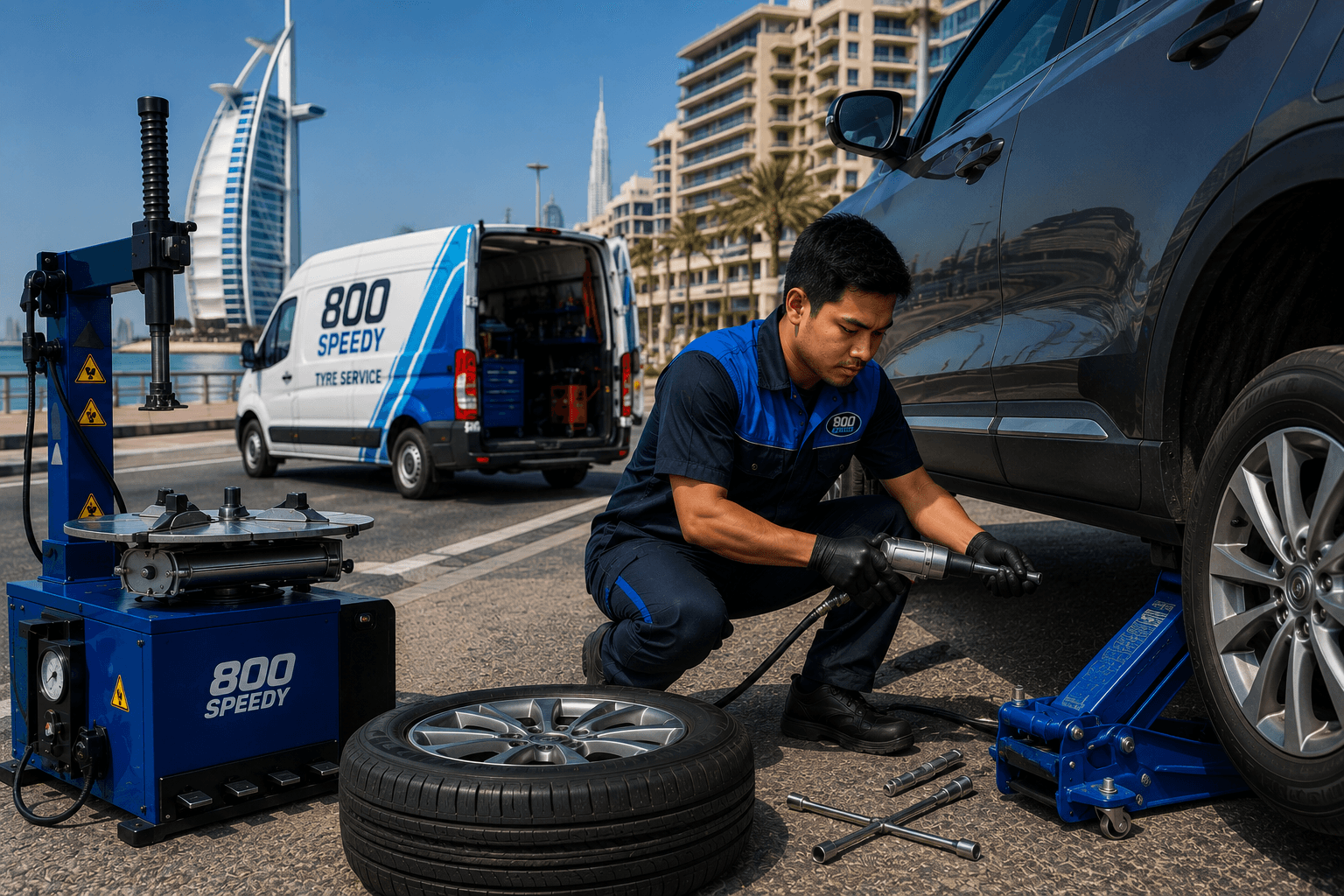 Tyre Replacement Dubai – We Reach You in 30-45 Minutes